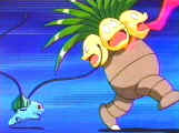 Bulbasaur, kick that Exeggutor's butt!